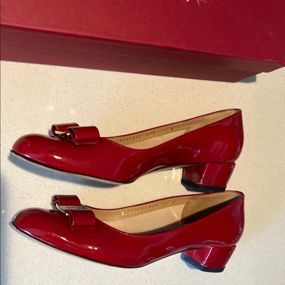 Salvatore Ferragamo Red Flats Elegant Suede Loafers